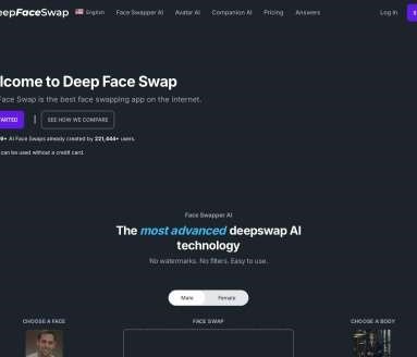 DeepFaceSwap网页截图