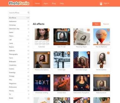 PhotoFunia网页截图