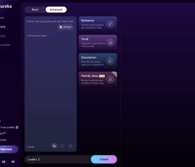 昆仑万维Mureka AI网页截图