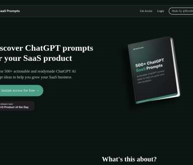 SaaS Prompts网页截图