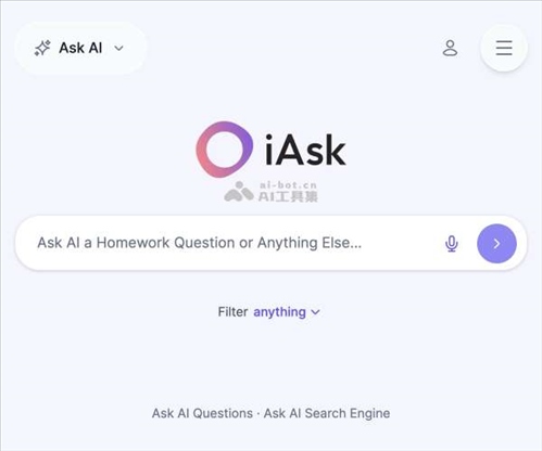 iAsk AI网页截图