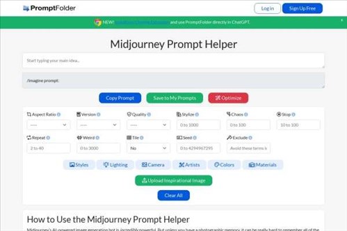 MJ PromptTool网页截图