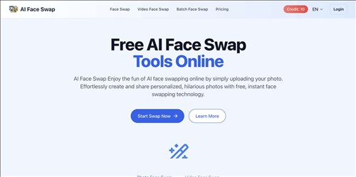 Free AI Face Swap网页截图