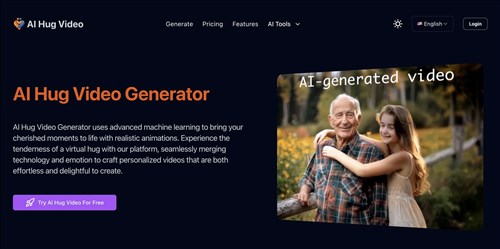 AI Hug Video网页截图