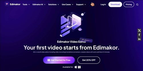 HitPaw Edimakor网页截图