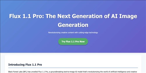 FLUX 1.1 Pro网页截图