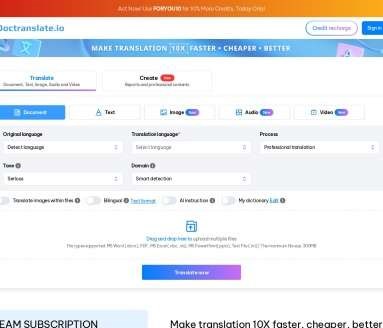 Doctranslate.io网页截图