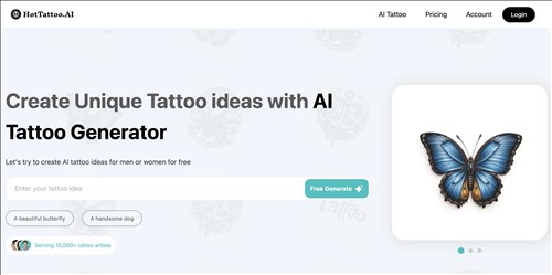 Hot Tattoo AI网页截图