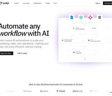 Leap AI网页截图