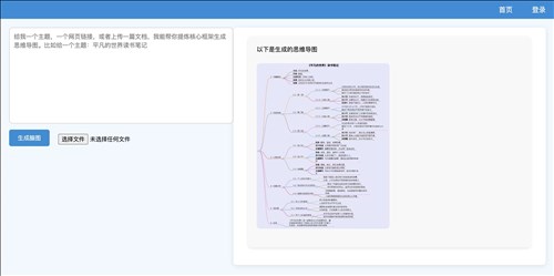 AI脑图网页截图