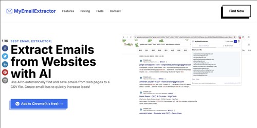 My Email Extractor网页截图