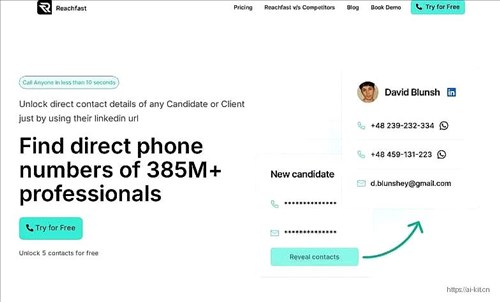 Reachfast网页截图