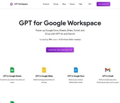 GPT Workspace网页截图