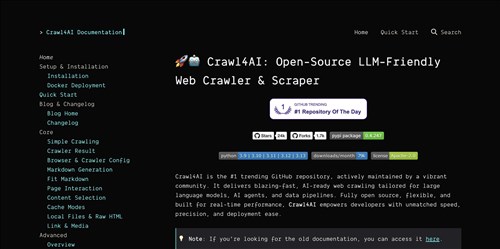 Crawl4AI网页截图