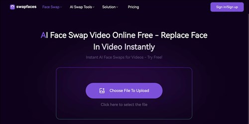Swapfaces.ai网页截图