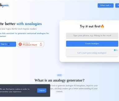 Analogenie网页截图