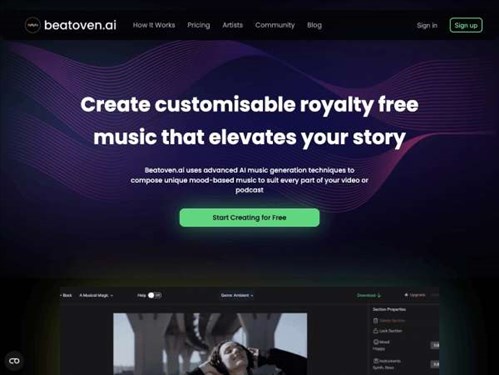 beatoven.ai网页截图