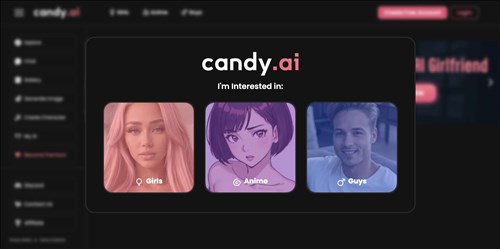 Candy.AI网页截图