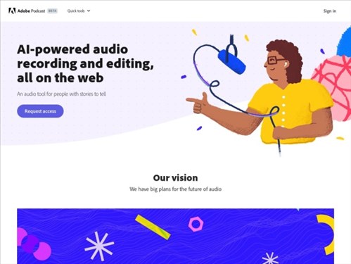 Adobe Podcast网页截图
