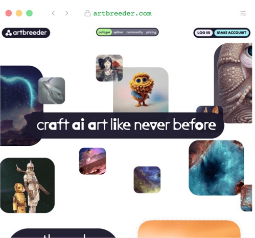 Artbreeder网页截图