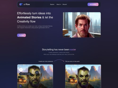 Artflow网页截图