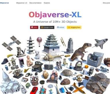 Objaverse-3D物体数据集网页截图