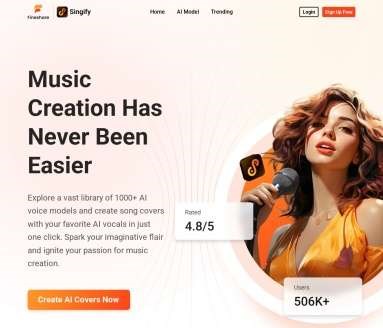 FineShare Singify网页截图