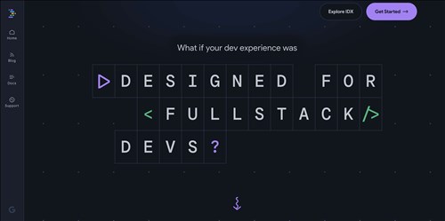 Project IDX网页截图