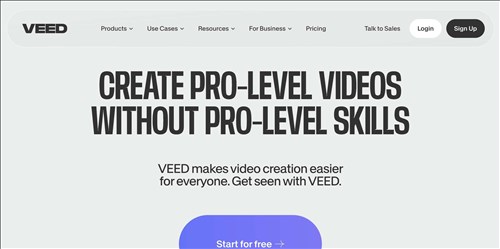VEED.IO网页截图