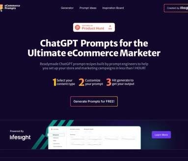 eCommerce ChatGPT Prompts网页截图