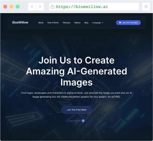 BlueWillow网页截图