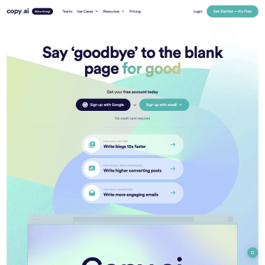 Copy.ai网页截图