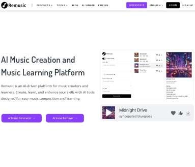 Remusic网页截图