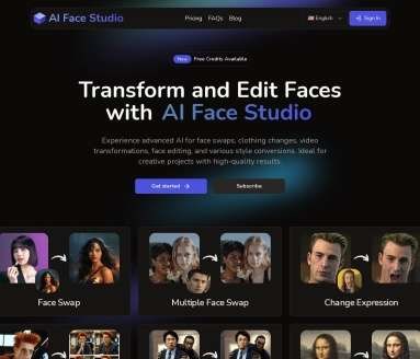 AI Face Studio网页截图