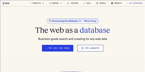 Exa AI网页截图