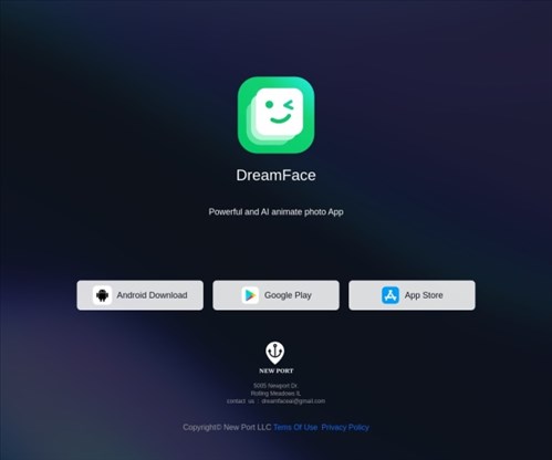DreamFace网页截图