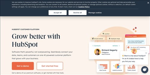 HubSpot网页截图