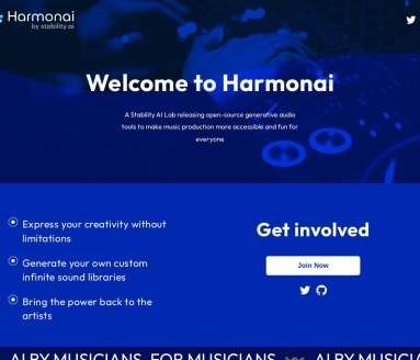 Harmonai网页截图