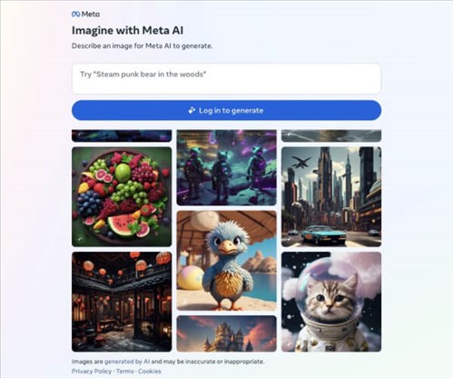 Imagine with Meta网页截图