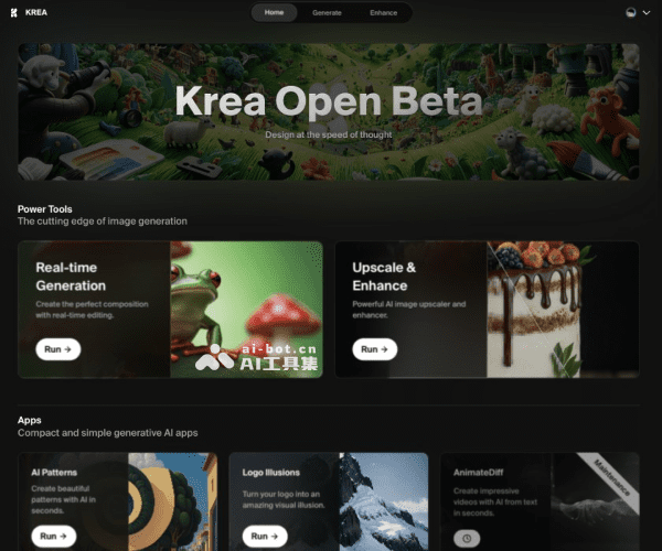 Krea AI网页截图