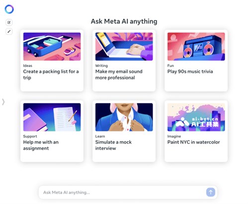 Meta AI助手网页截图