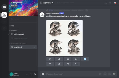 Midjourney网页截图