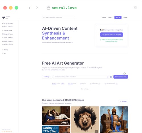 neural.love网页截图