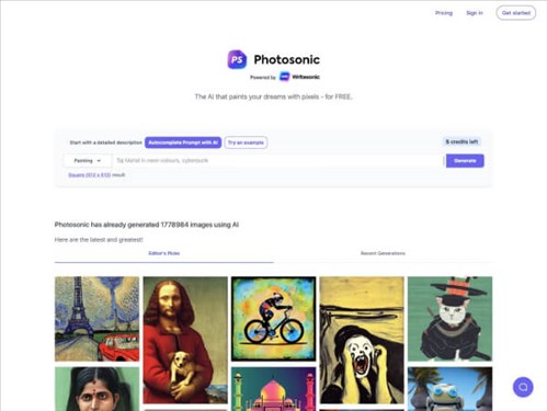 Photosonic网页截图