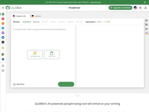 QuillBot网页截图