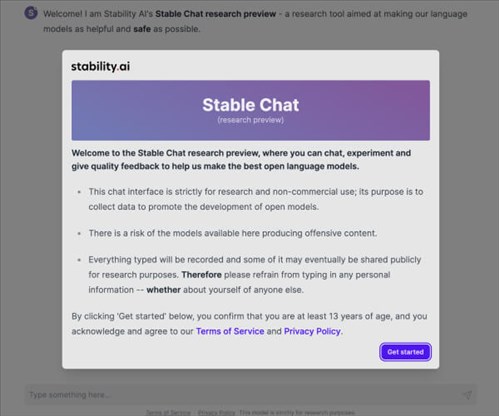 Stable Chat网页截图