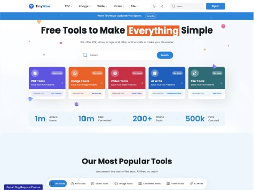TinyWow网页截图