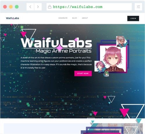 Waifu Labs网页截图